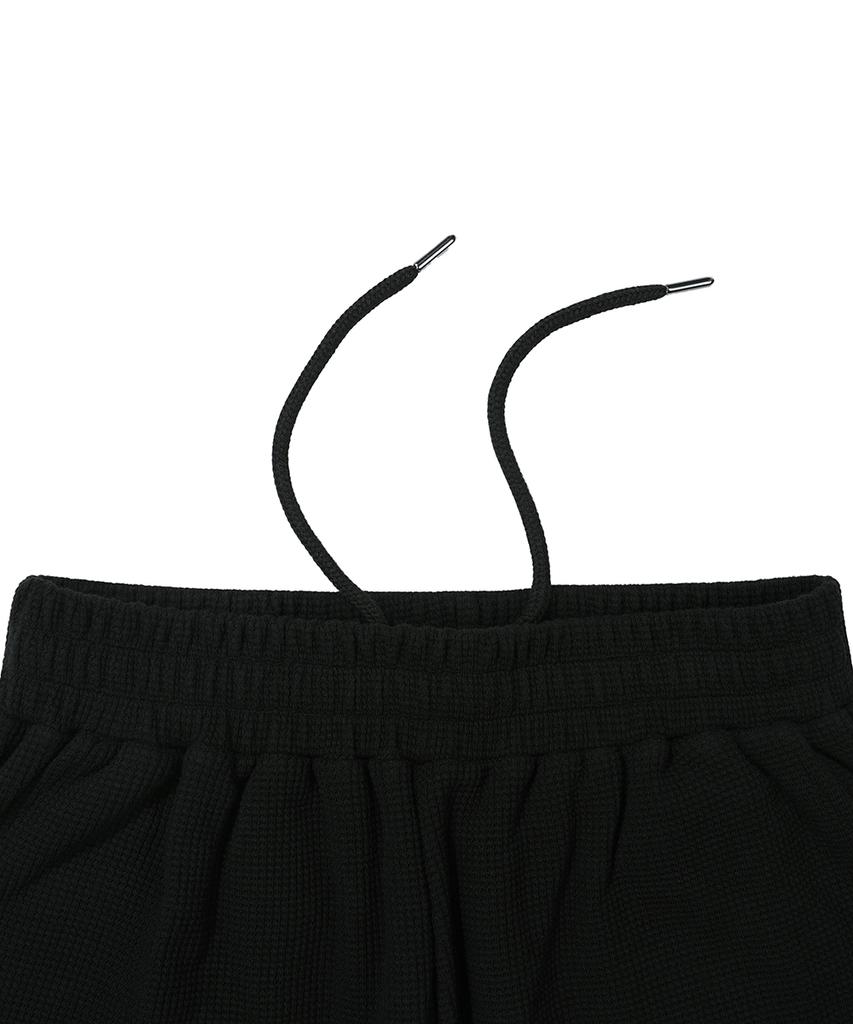GAKKAI UNIONS Kasia Waffle Wide Pants Black