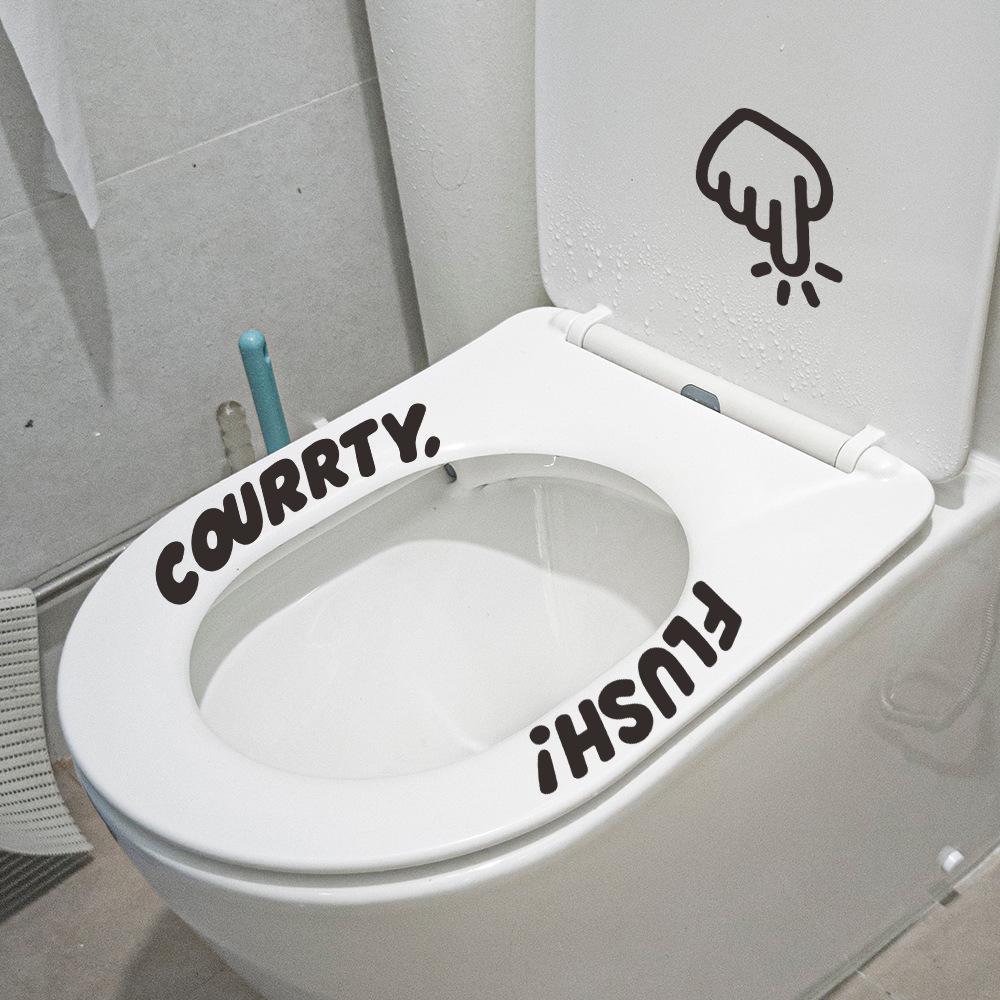 Einfache Geste Badezimmer WC Aufkleber Dekorative Wandaufkleber