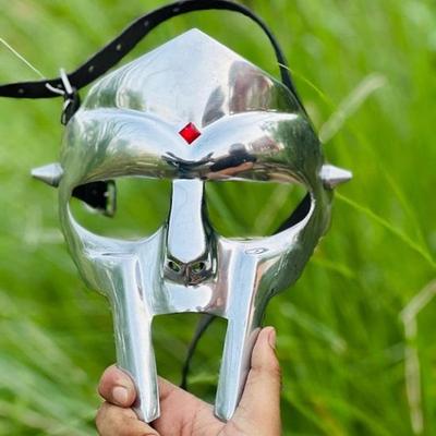 MF Doom Style Villain Mask Anti Rust  Mirror Finish Party Mask- Mad Villain Gladiator Face Mask Best Gift For Halloween
