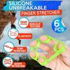 6Pcs Finger Strengthener with 3 resistance levels - Elastic Silicone Finger Exerciser with Shape-Retention and Ergonomic Design - Tear-Resistant Hand