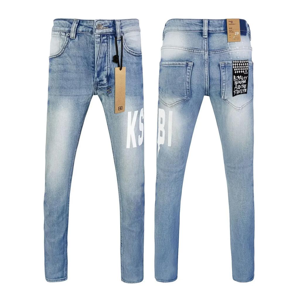 STREETRICH Nejvyšší kvalita Džíny Muži Ženy Móda Křížový Trend Retro Trend Malování Nízký Pas Strečové Skinny Roztrhané Ošoupané Kalhoty
