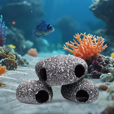 Aquarium Höhle Unterschlupf Tunnel Dekoration Ästhetische Aquarium Höhle für Süßwasser Salzwasser Garnelen Terrarium Reptil Schlange