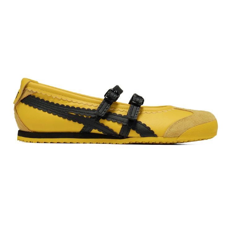 ONITSUKA TIGER Mexico 66 Tgrs Comfortable Flat Mary Jane Shoes Women Shoes Yellow Black 1182A678-750
