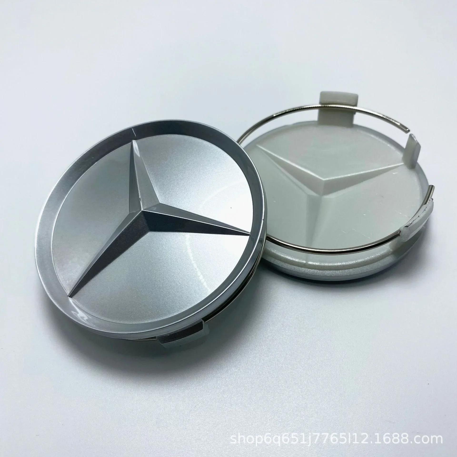 

Car Sticker 4 pcs 75MM Integrated Black or Silver Wheel Rims Center Hub Caps Star Logo For Mercedes Benz CLS CLA GLA Class Auto 4pcs 75mm