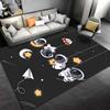 Cute Astronauts and Stars Rug Suitable for Use As an Anti-slip Game Mat for Living Room and Bedroom Sofas