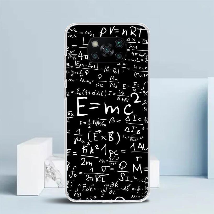 Physics Chemical Mathematics Phone Case For Xiaomi Poco F7 Ultra X5 X6 X7 Pro M7 Redmi 15C 15 13C 13 12C 12 10C 10 10A 9 9C 9A 9