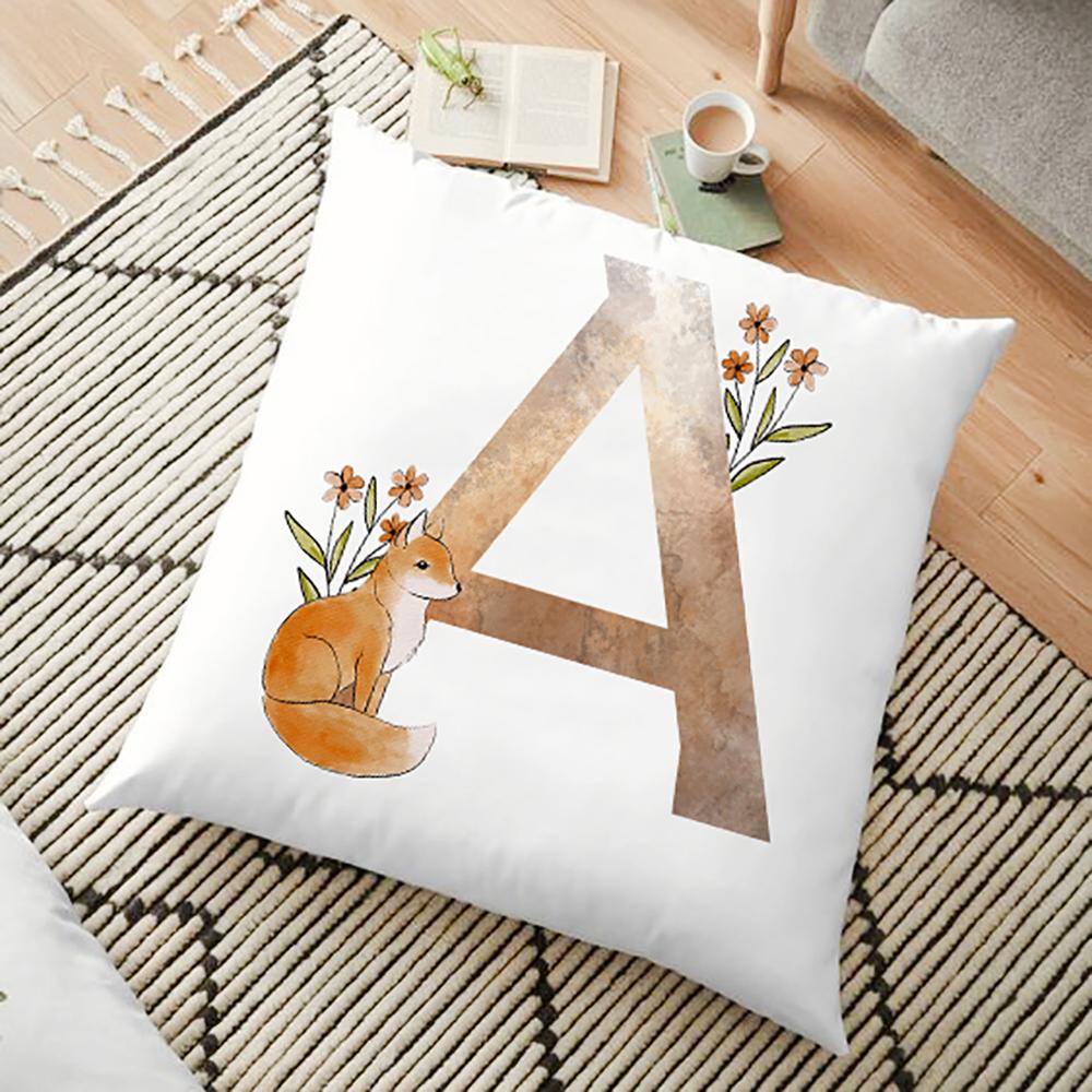 45*45 см Английский алфавит ABC полиэстеровые наволочки милый мультфильм белка сова подушка наволочка украшение для детской комнаты 450mm*450mm