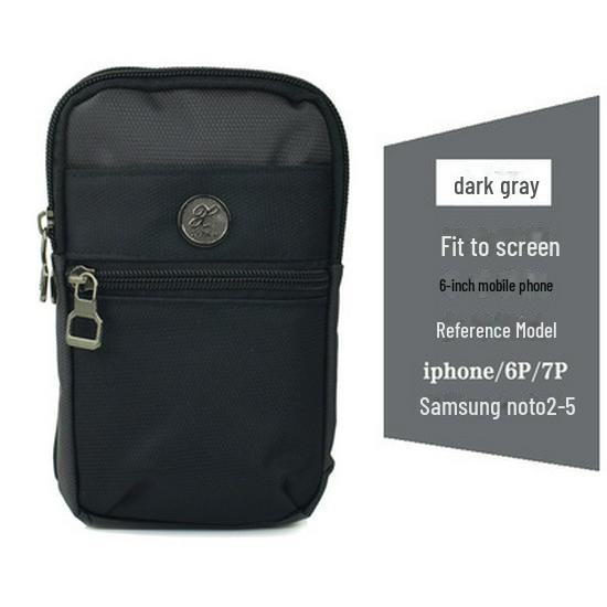 

Мужская многофункциональная походная сумка: Держатель для телефона на талию, плечо или с отделением для монет серебряный серый