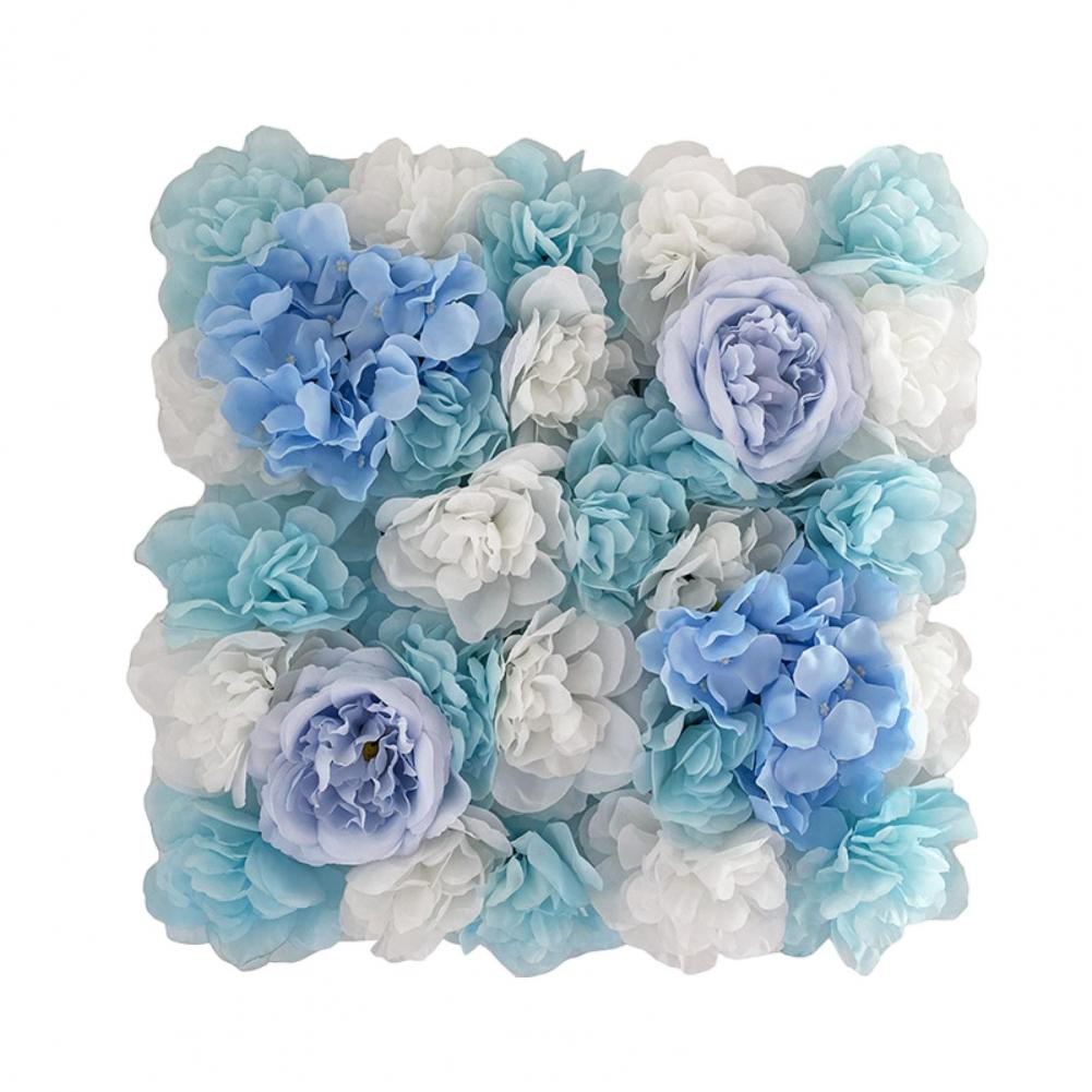 30cm Artificial Rose Flower Wall Panel Wedding Bridal Baby Shower Party DIY Square 3D Floral Wall Backdrop Decoration Photo Prop