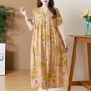 Abiti eleganti taglie forti per donna Abito lungo vintage a maniche corte allentato casual