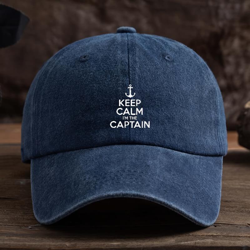 Fun 'Keep I'M The Captain' Printed Baseball Cap Adjustable Breathable Hat