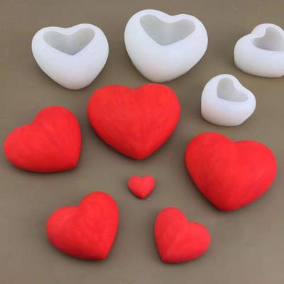 S/M/L Chocolate Baking Mold Reusable Love Heart Mold Flexible 3D Heart Cake Mold  Candle Making