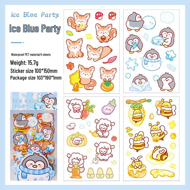 

Детские мультяшные ПЭТ-наклейки Yuezhen Playful Troupe для журналов