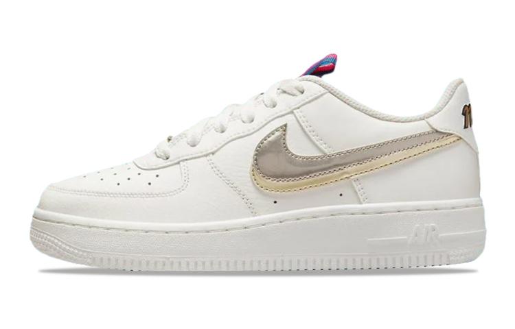 

Nike Air Force 1 LV8 Double Swoosh Silver Gold GS DH9595-001 36