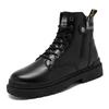 High Quality Mens Shoes Men's Retro British Style  Leather High Top Boots for Men Thick Motorcycle Ankle Boots Mens Botas Hombre