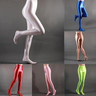 Moteriški šliaužtinukai Blizgios Blizgios Kojinės Aukštos Elastinės Pėdkelnės Antblauzdžiai Skaidrūs Dance Fitness