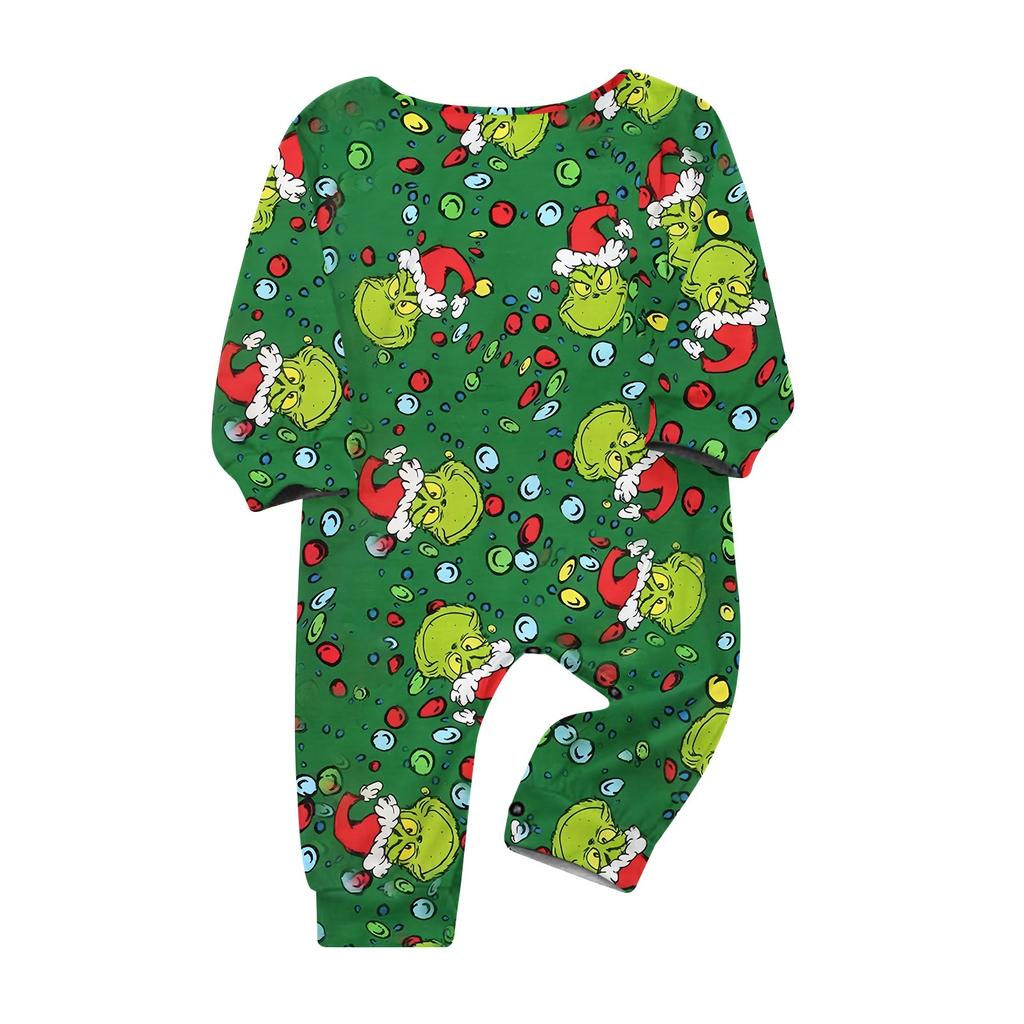 Christmas Prints Family Matching Long Sleeve Tops+Pants Set Family Matching Sets