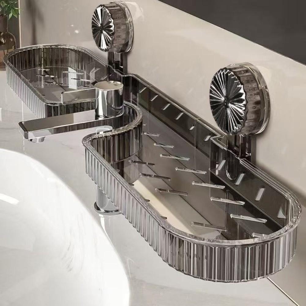 

Punch-free Wash Basin Racks Wall-mounted Faucet Shelves New Toilet Sink Mirror Storage Box