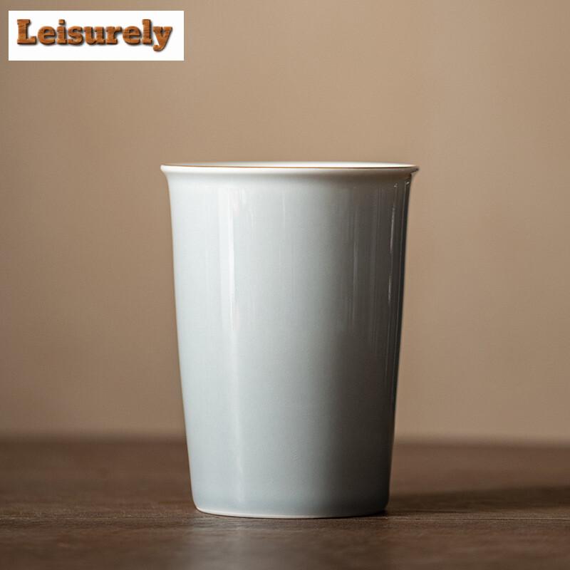 Japanese Ice Gray Cola Cup Large Hand Cup High Temperature Fired Ceramic Water Cup Large Capacity Tea Cup Master Mug Drinkware
