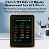 10 in 1 Air Quality Monitor PM2.5 PM10 CO CO2 TVOC HCHO AQI Temperature Humidity & Curve View Tester CO2 Meter 2.8inch Display