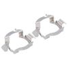 2Pcs Headlight Bulb Holder Stainless Steel Material Firm Stable Easy Install LED Headlight Bulb Base
