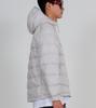 Button Seoul [Duck Down 90/10] 3M Fabric Hand Warmer Lightweight Hooded Padded Jacket (Silver Grey)