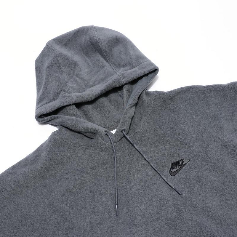 Nike Solid Color Hoodie Casual Long Sleeve Sweatshirt Men Tops Grey FB8389-068