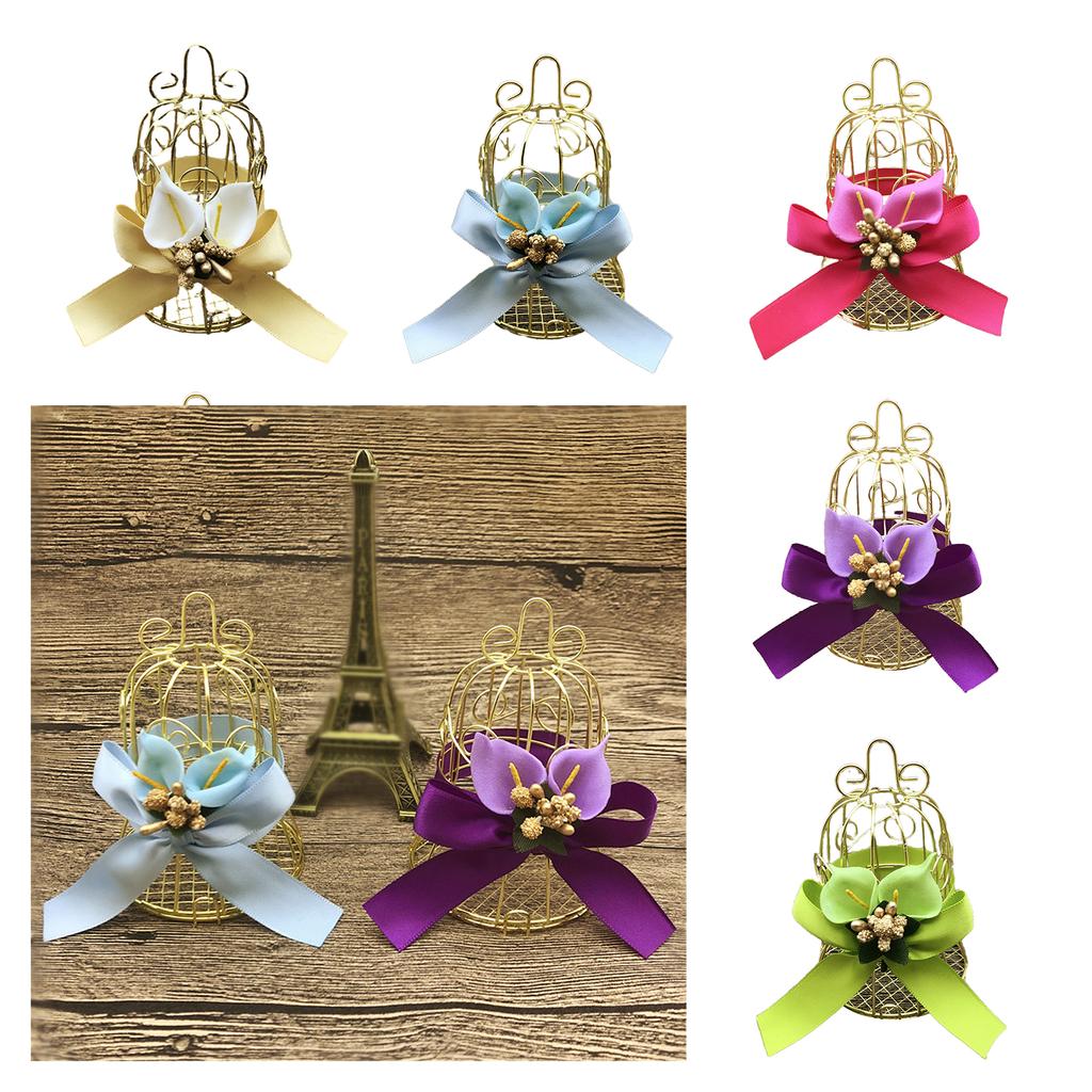Pack of 6 Hollow Birdcage Iron Candy Box Jewelry Small Item Holder Exquisite Craftsmanship for Storing Small Accessories