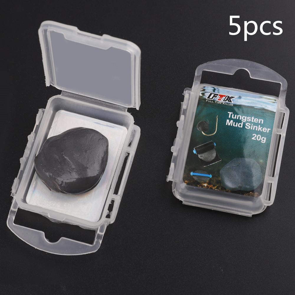 FTK 1pc/3pcs/5pcs 20G Fishing Find Bottom Counterweight Tungsten Mud Sinker Washable Shaping Lead Skin Pendant European Counterweight