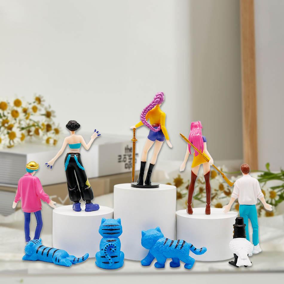 5pcs/Set Action Figure 9pcs/Set Toy Derpys Tiger Rumi Mira Zoey Sussy Figurine Doll For Fans Gift