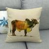 Animal Color Oil Painting Patterns Digital Printing Short Plush Pillow Covers For Car Sofa Office Cushion Cover Home Goods