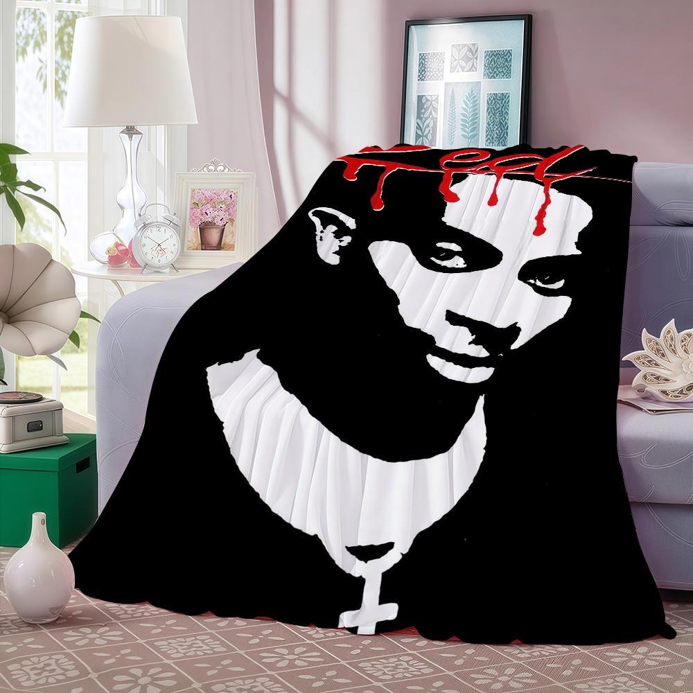 Rap P-playboi Carti Blanket Warm And Soft Suitable For Bedroom Living Room Sofa Bed Office Travel Camping