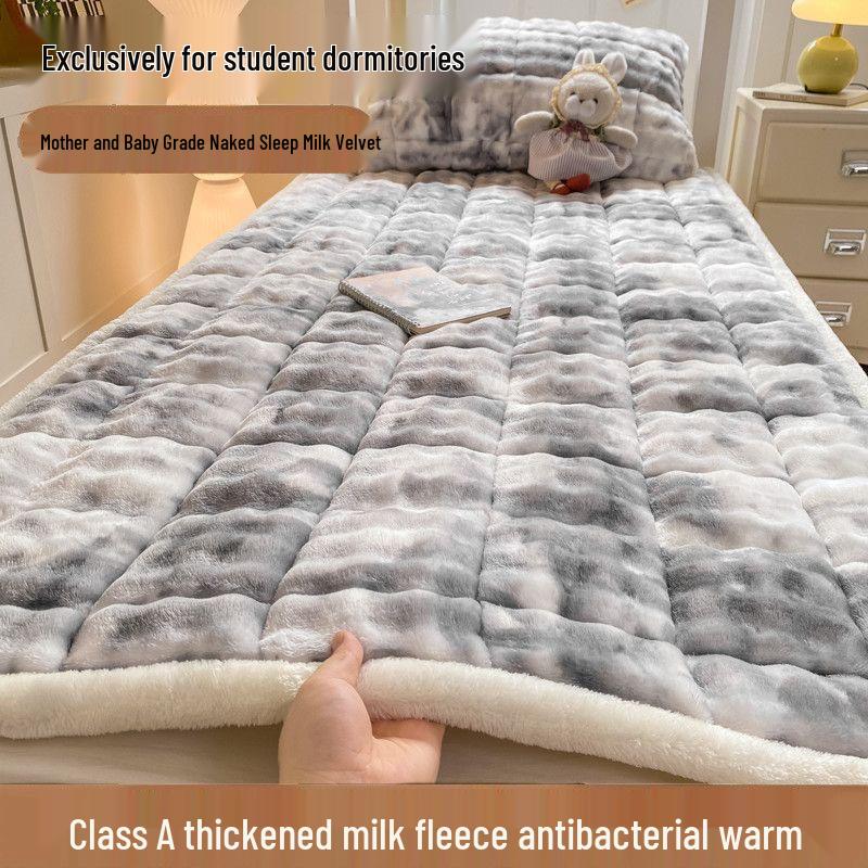 Materasso Peluche Coniglio Bubbly Classe A - Morbido Velluto Latte Tappetino Peluche per Letto Singolo da Dormitorio 0,9 m.