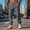 Herren Lässige Cargohosen Mehrere Taschen Gerade Beine Kordelzug Hosen