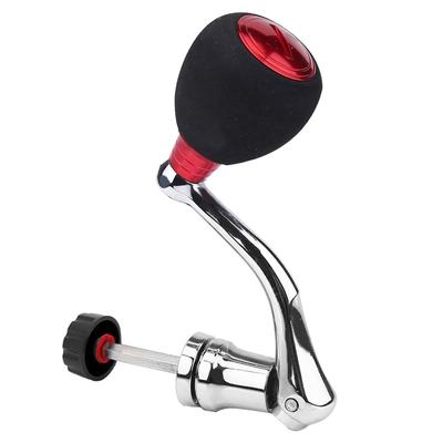 Leicht, Tragbar, Rollen-Drehkurbel, Rutschfest, Sechskantwellendurchmesser 4,5 mm, Angelreparaturwerkzeug, Rollenzubehör (Rot-M)