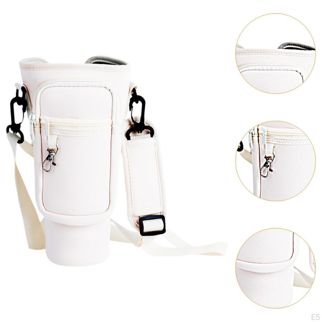 Insulated Water Bottle Carrier with Adjustable Strap
