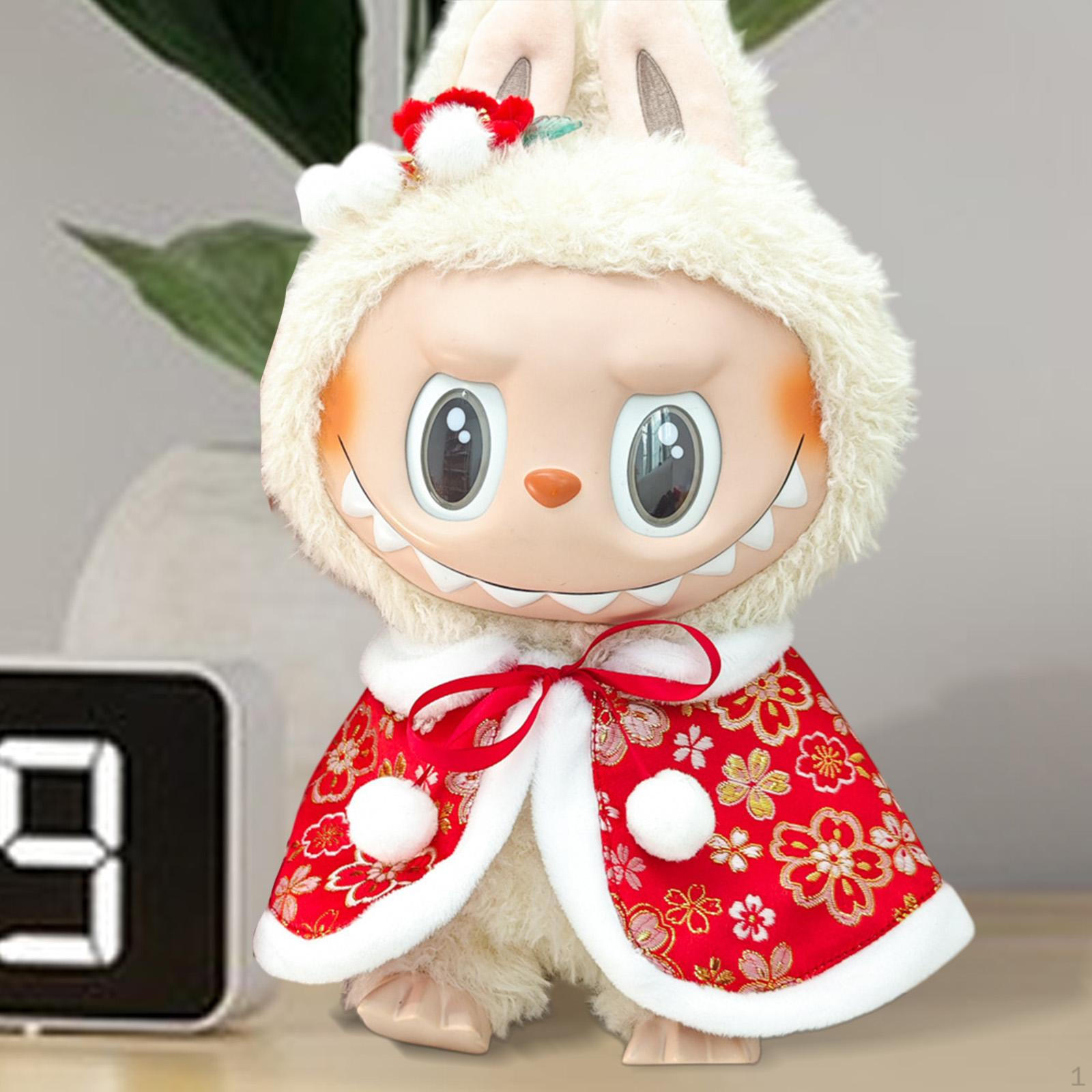 

Кукольный Год Накидка Миниатюрная Одежда Сделай Сам с Аксессуаром Для Волос Пончо для 14.96 дюймов красный