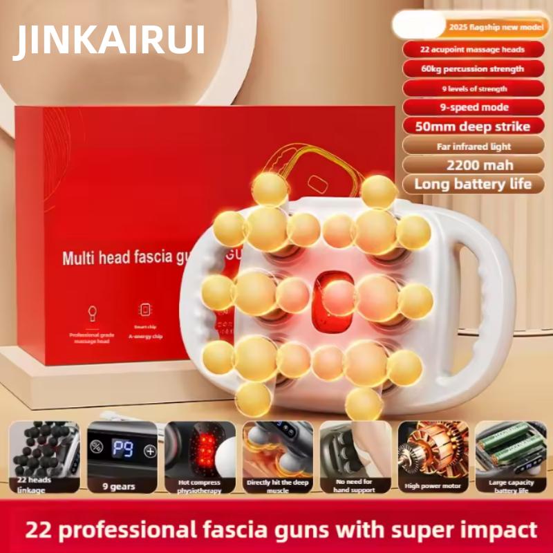 Jinkairui24 Massage Heads Massage Gun Deep Tissue Muscle Professional Grade High Quality Wireless Frequency Vibration Masajeador