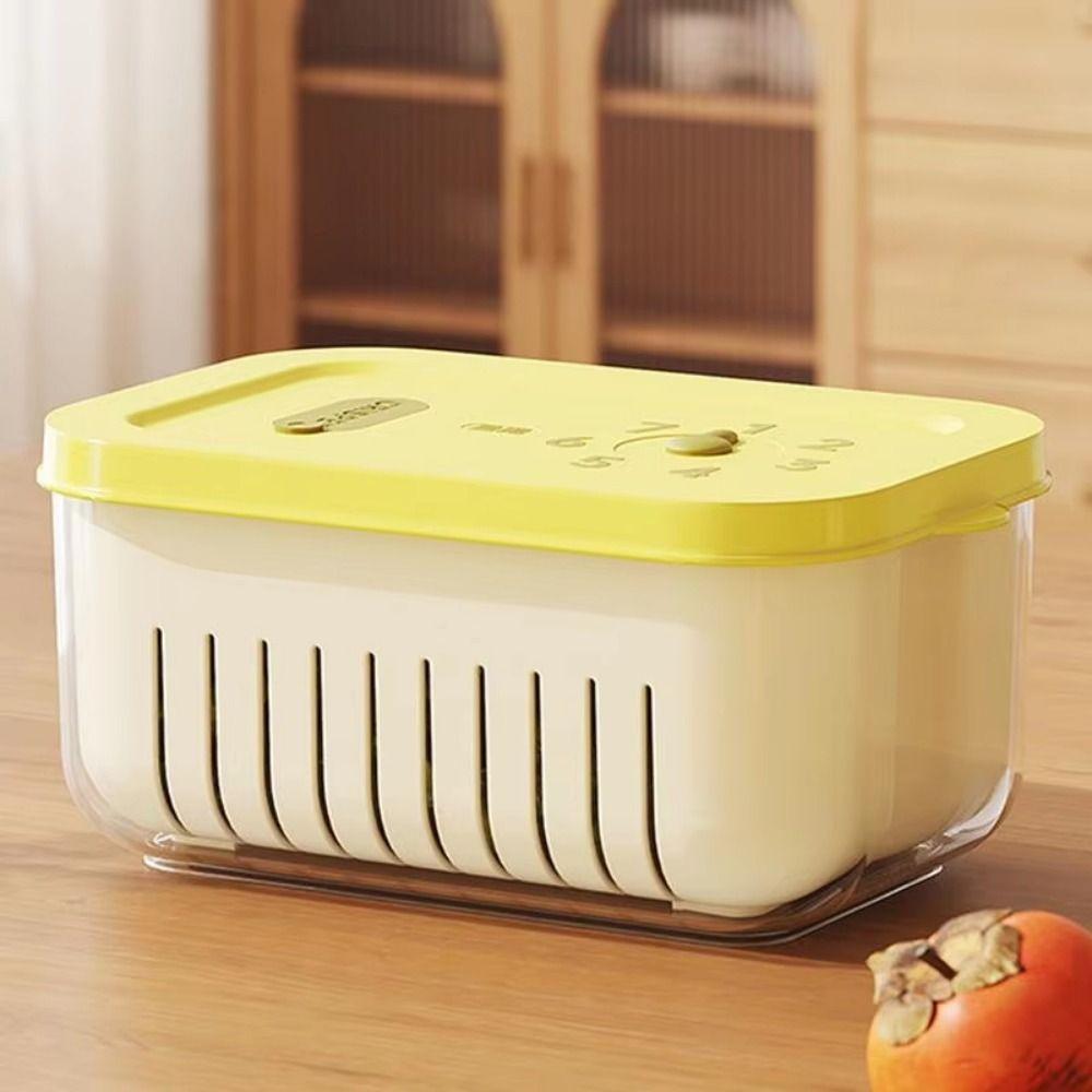 

Fresh-keeping Vegetable Fruit Crisper Case Record Time Kitchen Food Organizer Food Preservation зелений