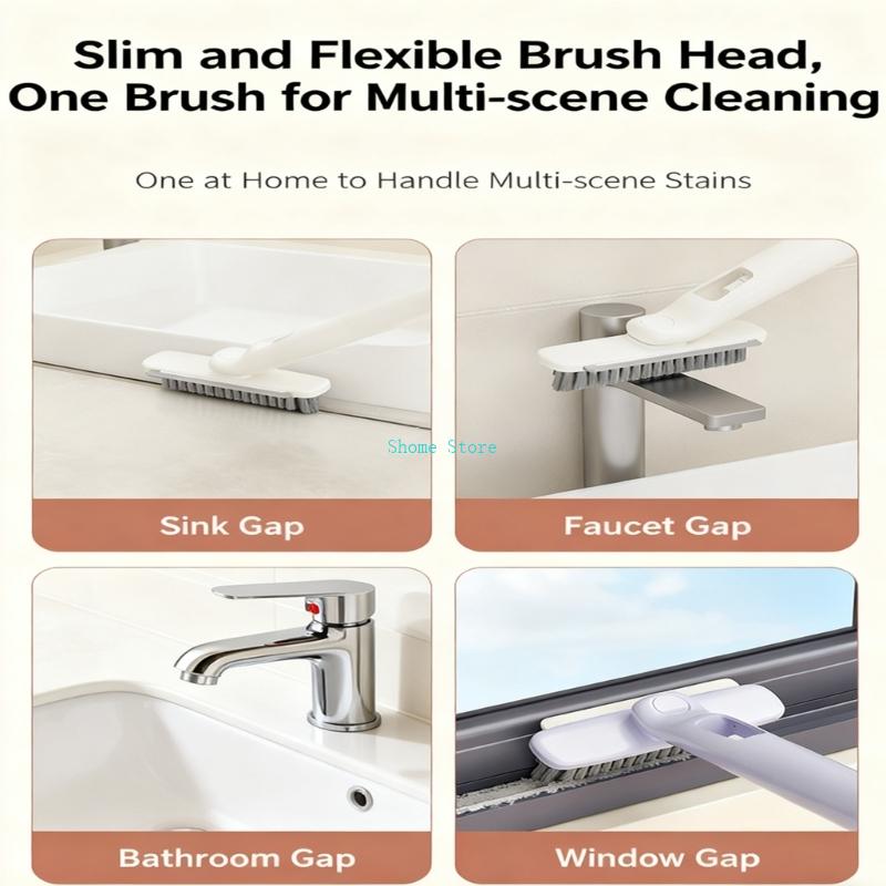 Efficient Deep Clean Tool for Tile Grout with Rotating Head and Hard Bristles Applicable for Various Cleaning Task M68E