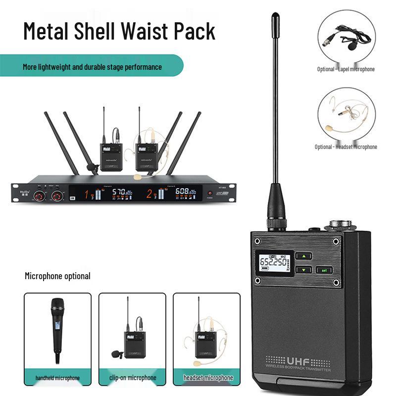 HuiDu HT-500 True Diversity Dual Wireless Conference Microphone System