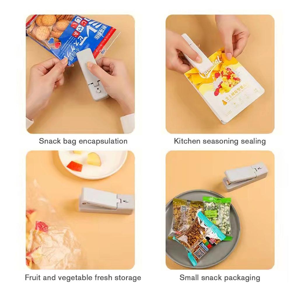 Tragbares USB-Heißsiegelgerät, wiederaufladbar, für Lebensmittel, Snacks, Aufbewahrungsbeutel, Vakuumversiegelung
