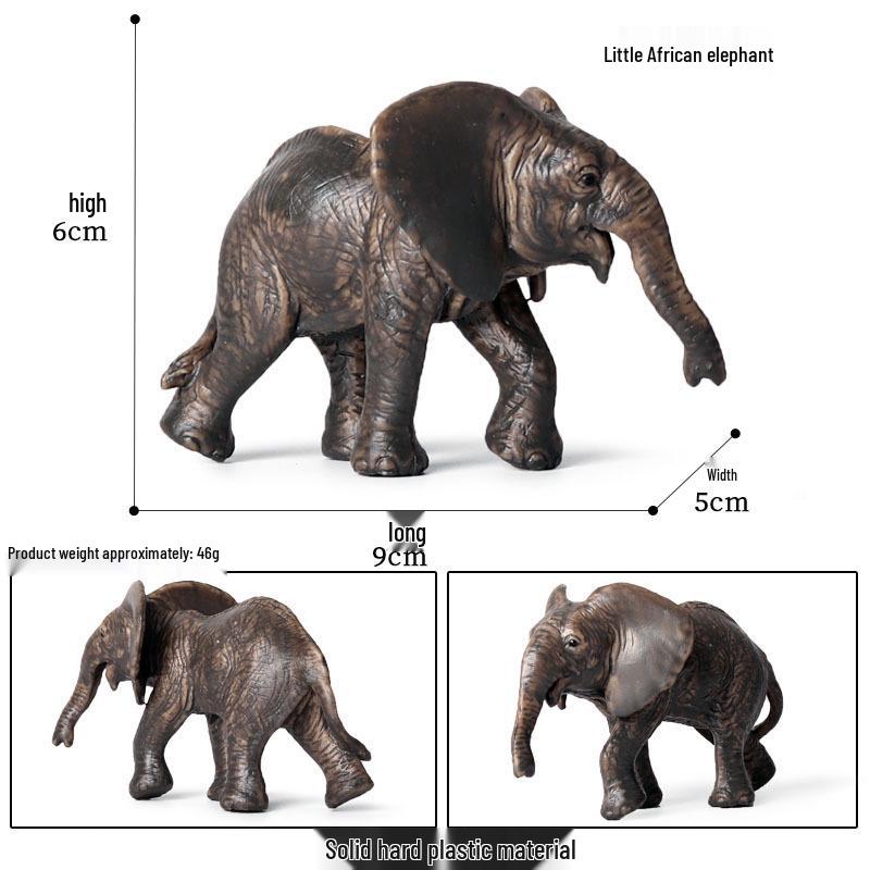 Children's Elephant Model: Wildlife African, Asian, Mammoth & Gomphothere Zoo Cognitive Toy