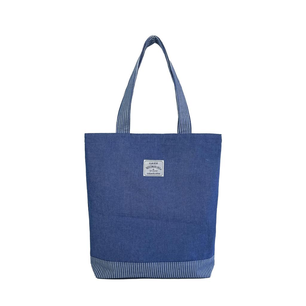 [Kusuguru Japan] Geverfde Denim Tote Bag, Nekomaruke BL
