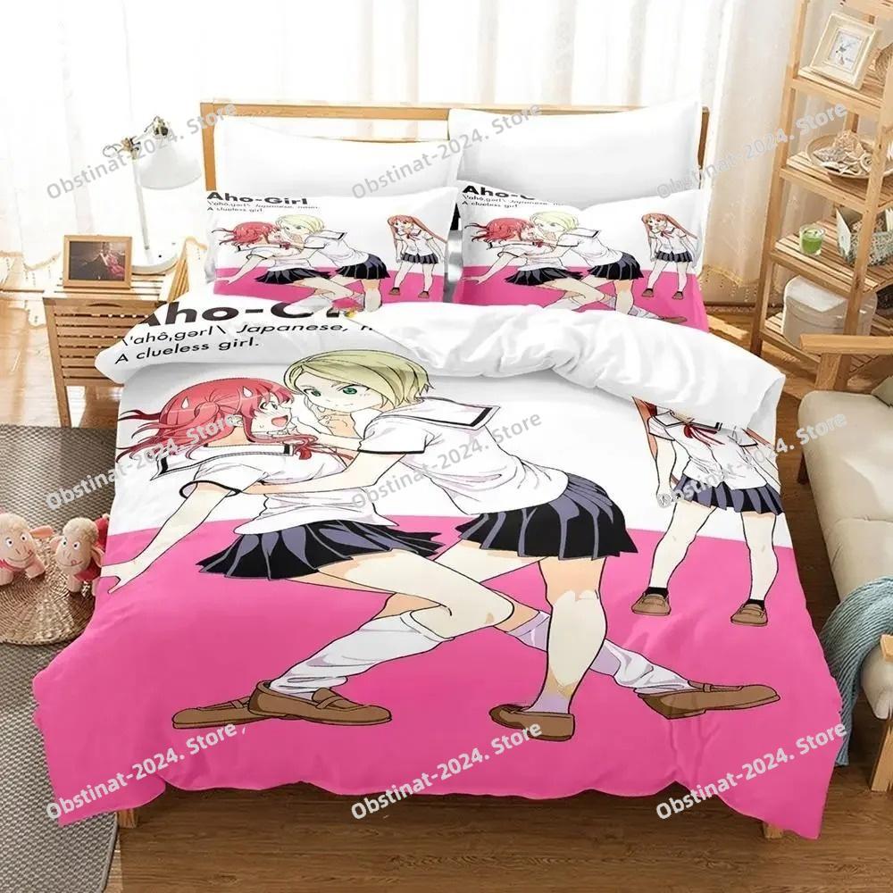 New Aho Girl Bedding Set Single Twin Full Queen King Size Bed Set Adult Kid Bedroom Duvet cover Sets Cool Anime Bed Sheet Set
