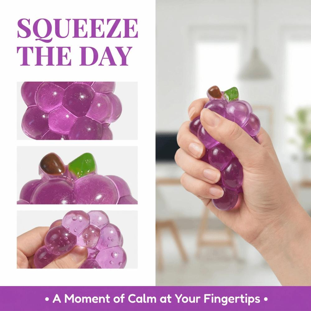 Stretchy Material Squishy Fruit Grapes Squeeze Design Fruit Shape Fidget Slow Rising Creative Stress Relief Anxiety Management