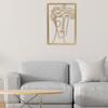Metal Wall Art Decor Woman Silhouette Minimalist Facial Line Sculpture for Home Living Room