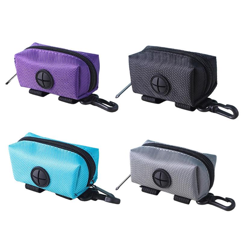 1pc Pet Waste Bag Dispenser Oxford Portable Outdoor Dog Poop Bag Holder Storage Case Container