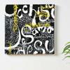 Art Deli Black Japanese Fabric Wall Art Panel, 57 x 57 cm