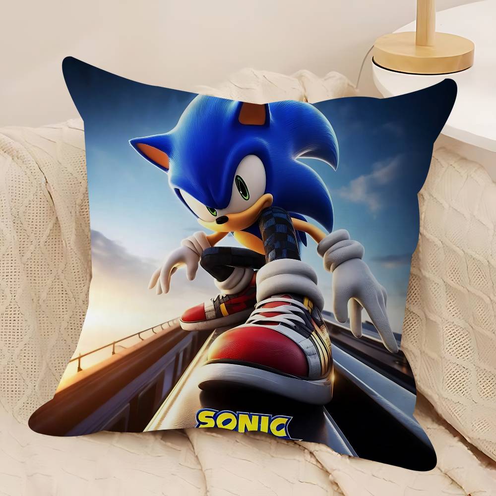 Sonic The-Hedgehog 45*45cm Cushion Cover Pillow Cover Decor Pillowcase Home Pillowcase For Couch Pillow